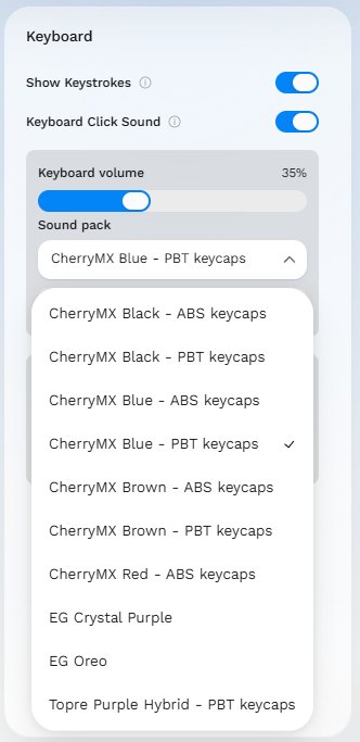 Keyboard sound packs